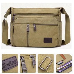 Men Canvas Shoulder Bags Casual Tote Travel Men's Crossbody Bag Casual Messenger Bags Fashion High Quality Handbag New