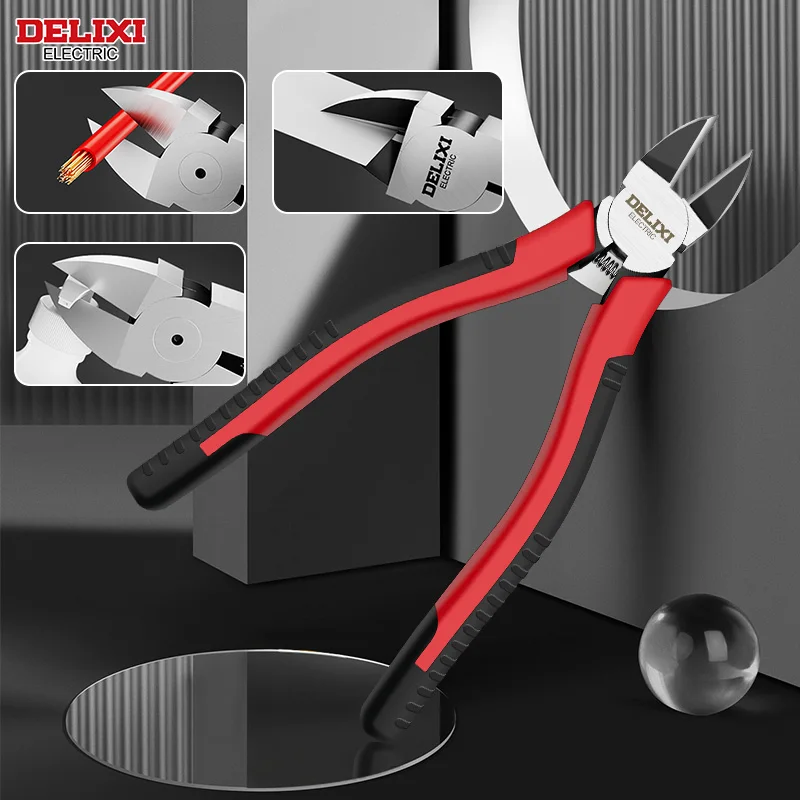 DELIXI ELECTRIC Nozzle Plier 50CRV ChromiumVanadiumSteel CNC PrecisionGrinding Superhard Blade,Cutting Plastic、Electronic Repair