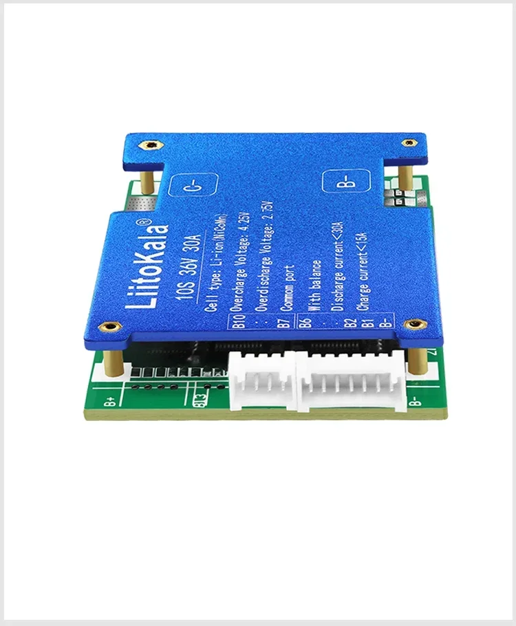 LiitoKala 10S 36V 30A Li-ion Protection Board Li-ion Cell 18650 Battery BMS PCB Board with Balance for Electric Car Inverter