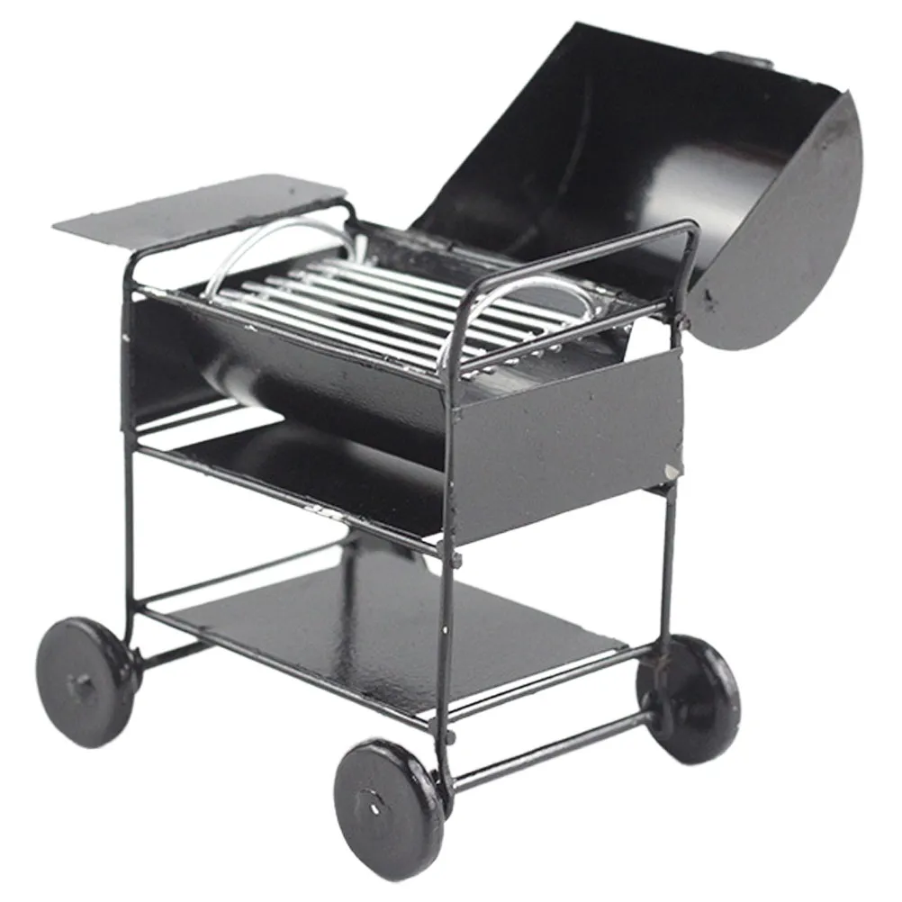 

Mini Bbq Rack Realistic Miniature Grill Vivid Mini House Decoration Scene Layout Decor Kitchen Appliances Pretend Play Fun