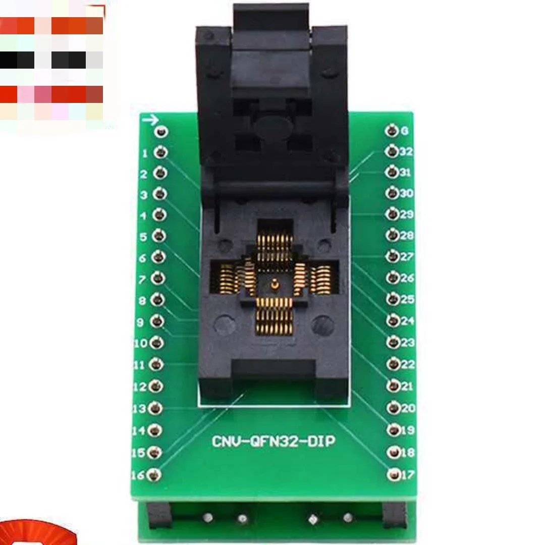Aging test seat QFN5X5-32L (0.5) flip type test seat QFN32 chip burning seat aging seat