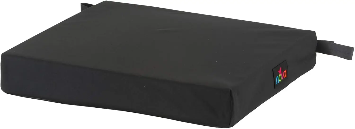 

Gel & Memory Foam Seat Cushion, 8 Sizes, Water Resistant Cover, 2" or 3" Thick, Black