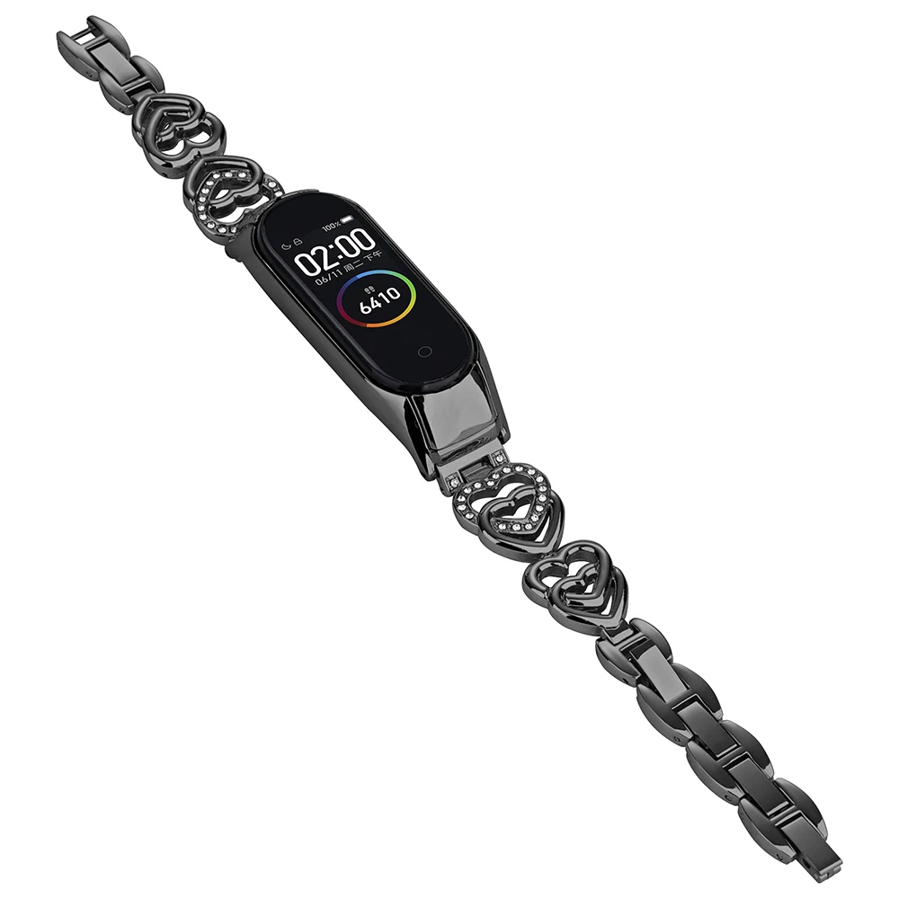 Mi Band 8 Bracelet for Women Metal Strap Replacement for Xiaomi Mi Band 4/5/6/7 Wristband Slim Luxury Jewelry Watchband Bling image 6