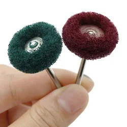 5Pcs Mini Drill Abrasive Brush Nylon Buffing Polishing Wheel with 2.35mm Shank Grinding Sanding Head for Dremel Rotary Tool