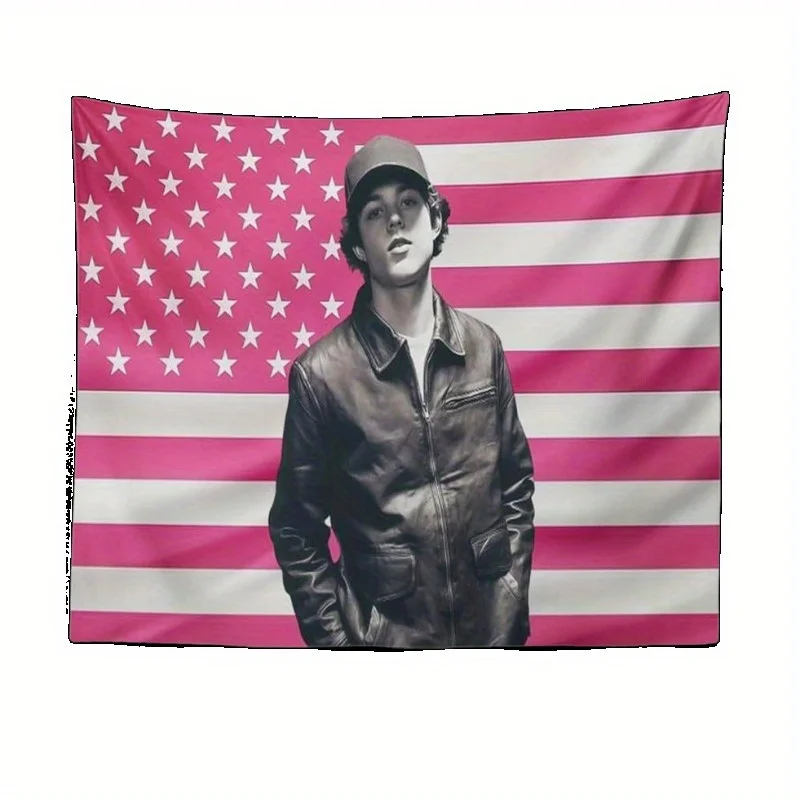 1 قطعة نسيج وايلون العلم غرفة النوم ديكور متعة وايت راية المشارك داخلي في الهواء الطلق جدار ديكور فني للمنزل بطانية خلفية