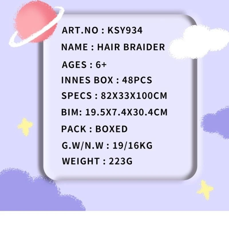 Ferramenta cabelo elétrico Ferramenta cabelo Kits máquinas cômodas para crianças meninas
