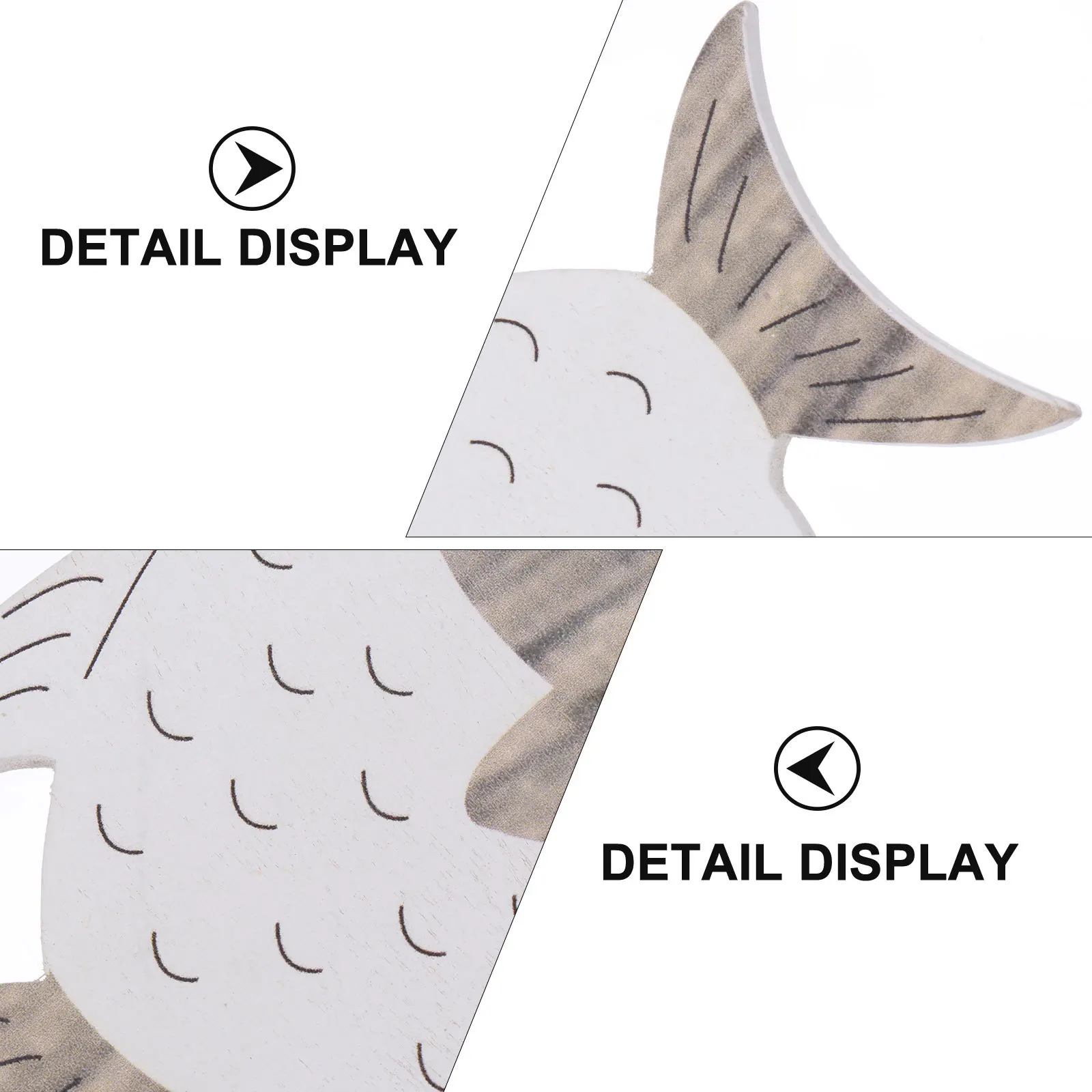 

8Pcs Hawaii Style Wooden Fish Pendants Hanging Decor for Home Garden Room Kids Wall Decoration Summer Hanging Ornament