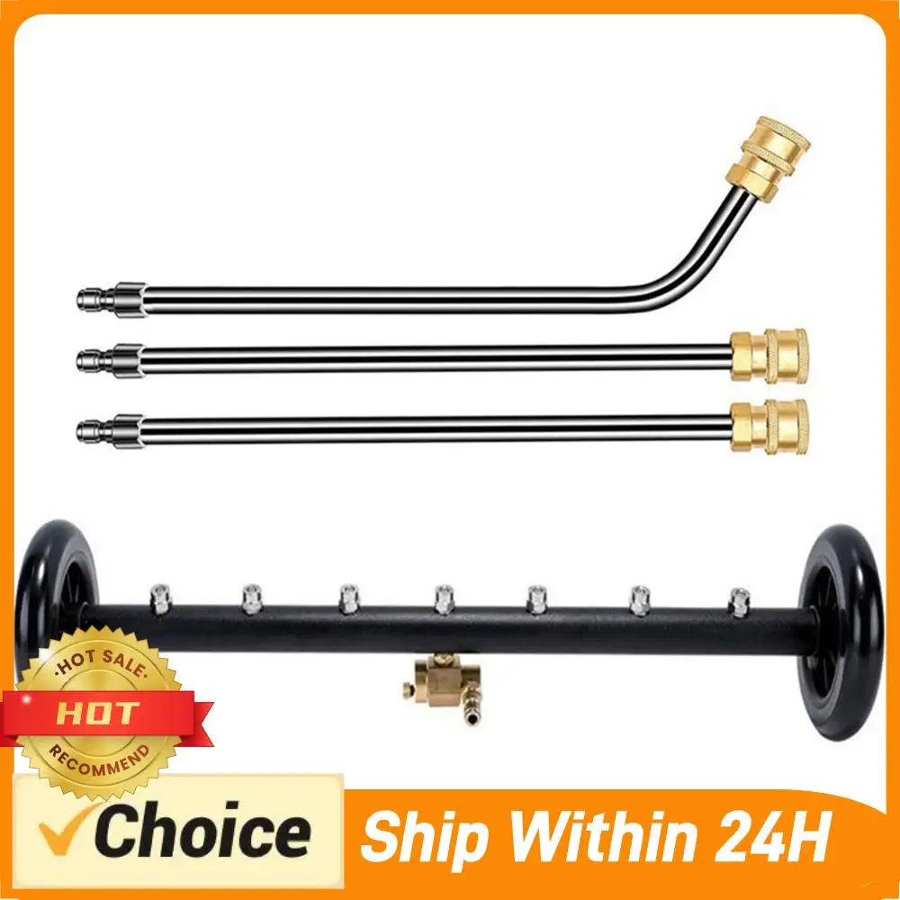 22 Inch Undercarriage Surface Cleaner Extendable 3-Wand Car Chassis High Pressure Washer 4000 PSI Cleaning Water Broom
