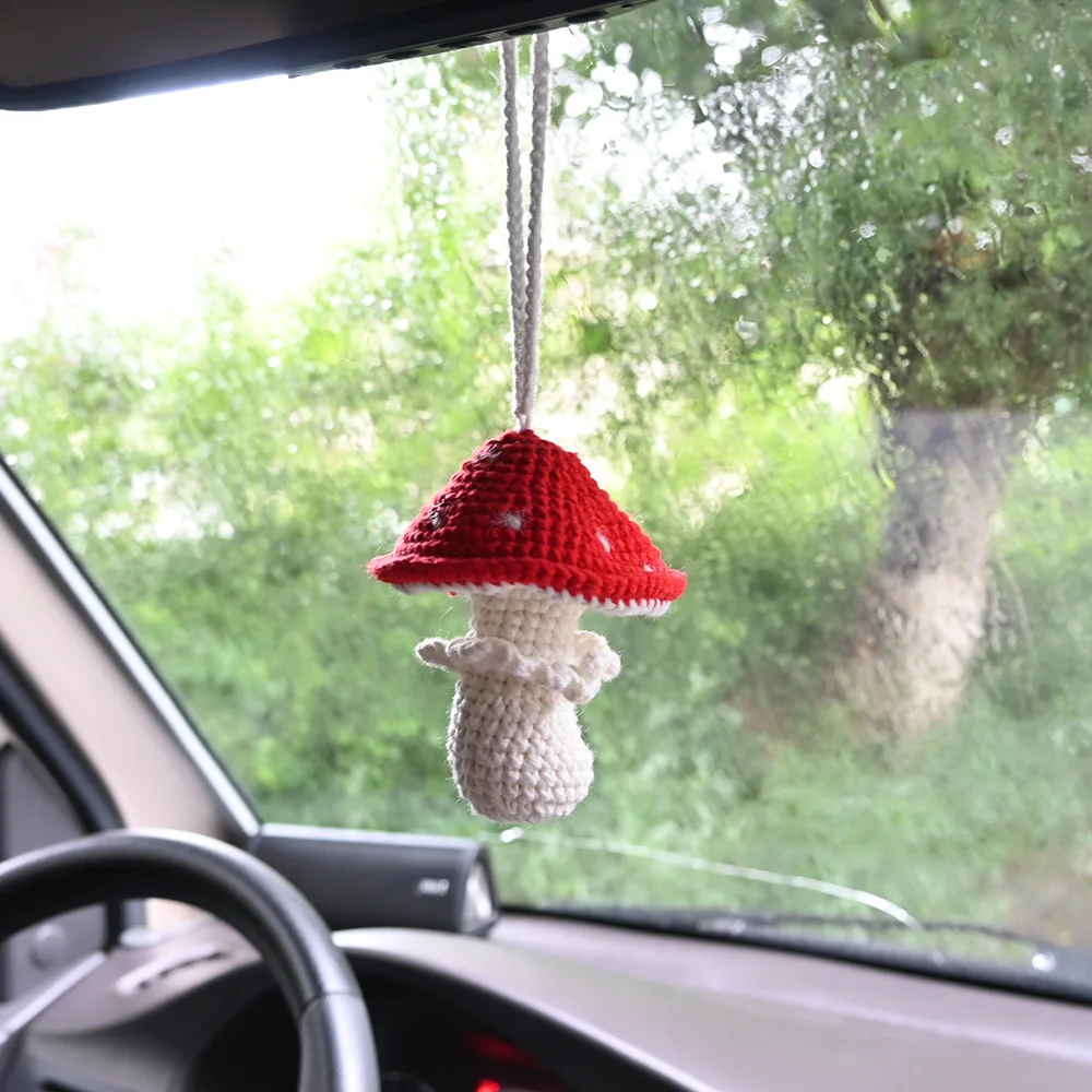 Handmade crocheted Csiperke Medál, Mesterséges Növény, autó Belföld rearview Tükör Cinkostárs, egyedi Adomány Eszme, haza Akasztás dekor