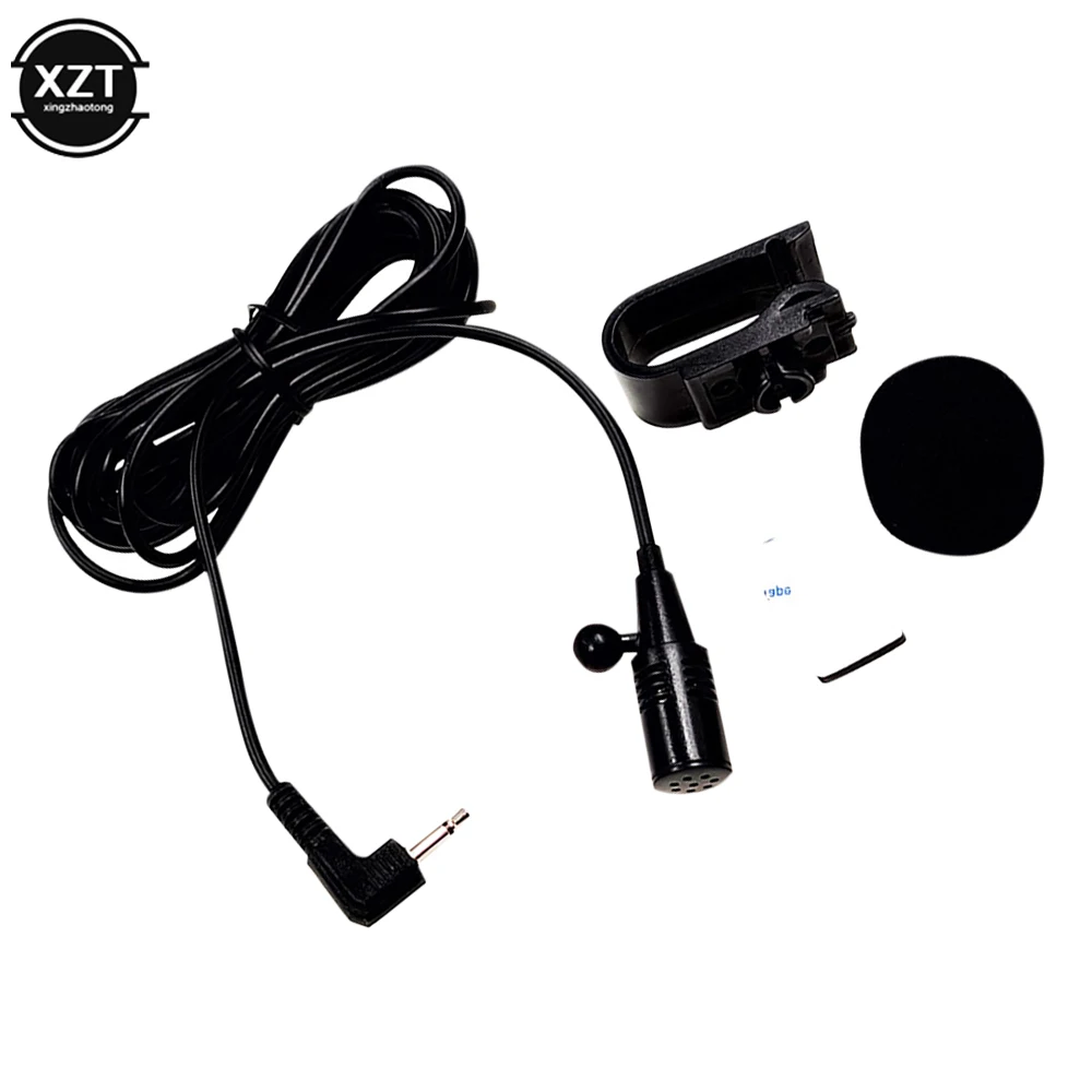 2.5mm Connector Plug Car Car Sticky Microphone Pioneer Microphone Stereos Radio Receiver Bracket and Windproof Foam