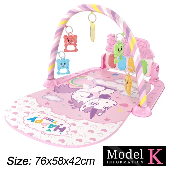 Baby Fitness Stand Muziek Spelen Gym Activiteit Speelgoed Pasgeboren Piano Kruipende Deken Pedaal Game Pad Vroeg Onderwijs 0-36 Maanden Geschenken