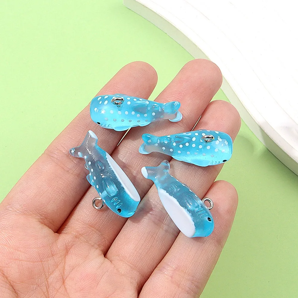 2/5/9pcs Blue Beach Whale Shaped Pendant,DIY Necklace Earrings,Valentine's Day Christmas ThanksgivingMother's DayGiftAccessories