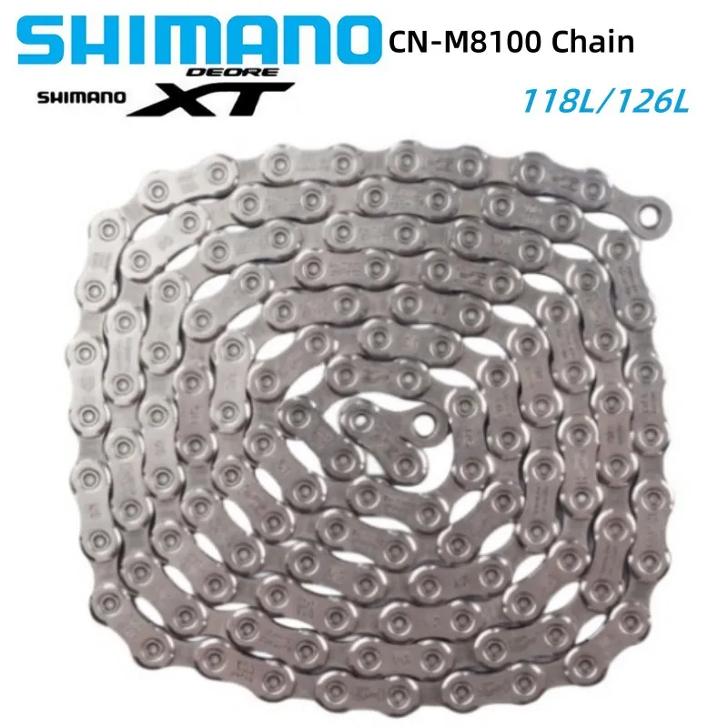 Shimano Deore XT M8100 Series CN-M8100 Chain 12 Speed 12S 118L/126L For Mountain Bike MTB Riding Parts Original Shimano