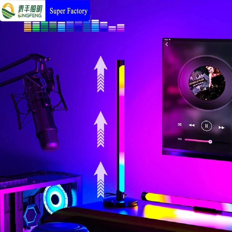 2PCS RGB LED Strip Light RGB Desktop Atmosphere Night Light LED Table Lamp For Bar Car Room TV Gaming Decoration Computer Game