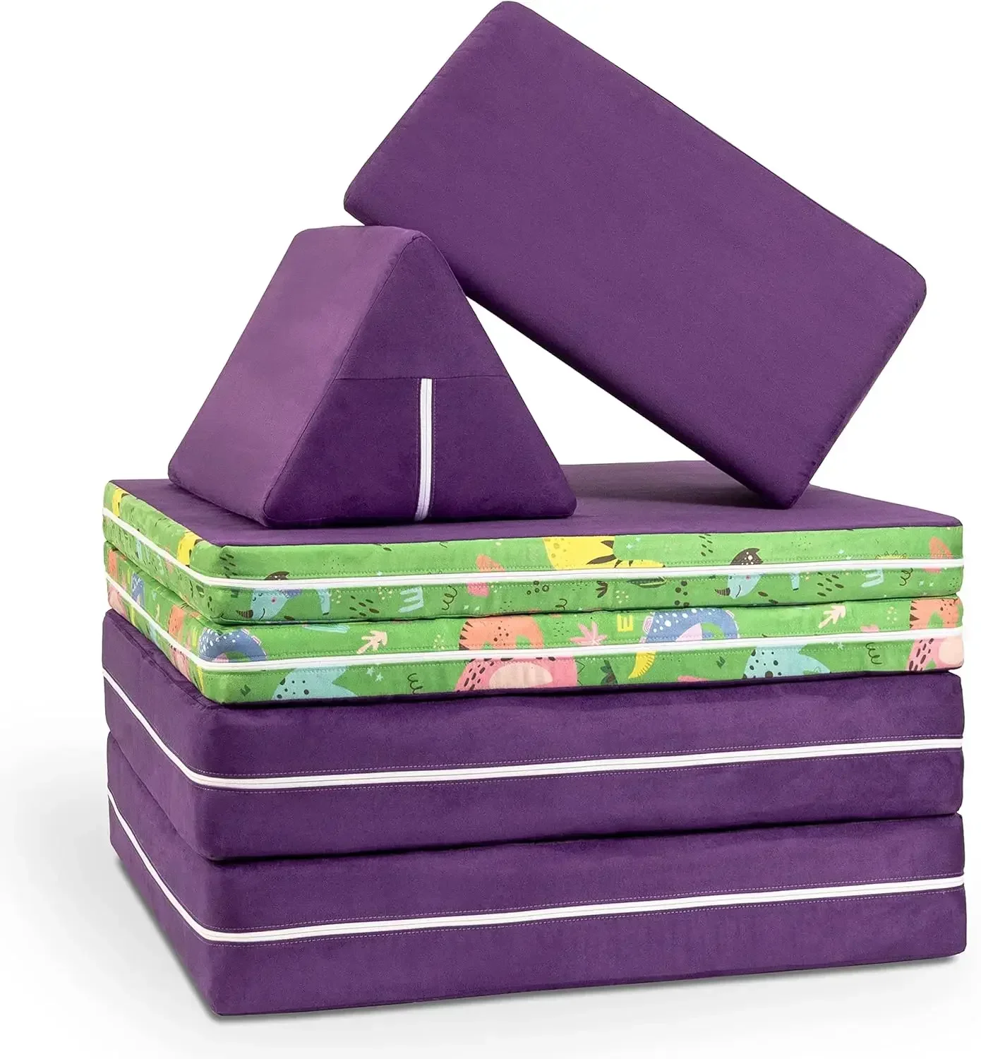 Imaginative Modular Kids Furniture Playset Sofa Fun Dino Grape Patterns