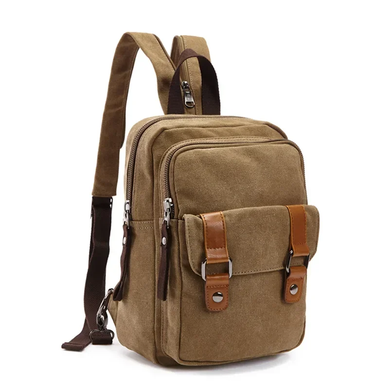 Bule Mini Backpacks For Men Small Bags Vintage Canvas Chest Bag Crossbody Bags For Women Designer backpack women mochila hombre