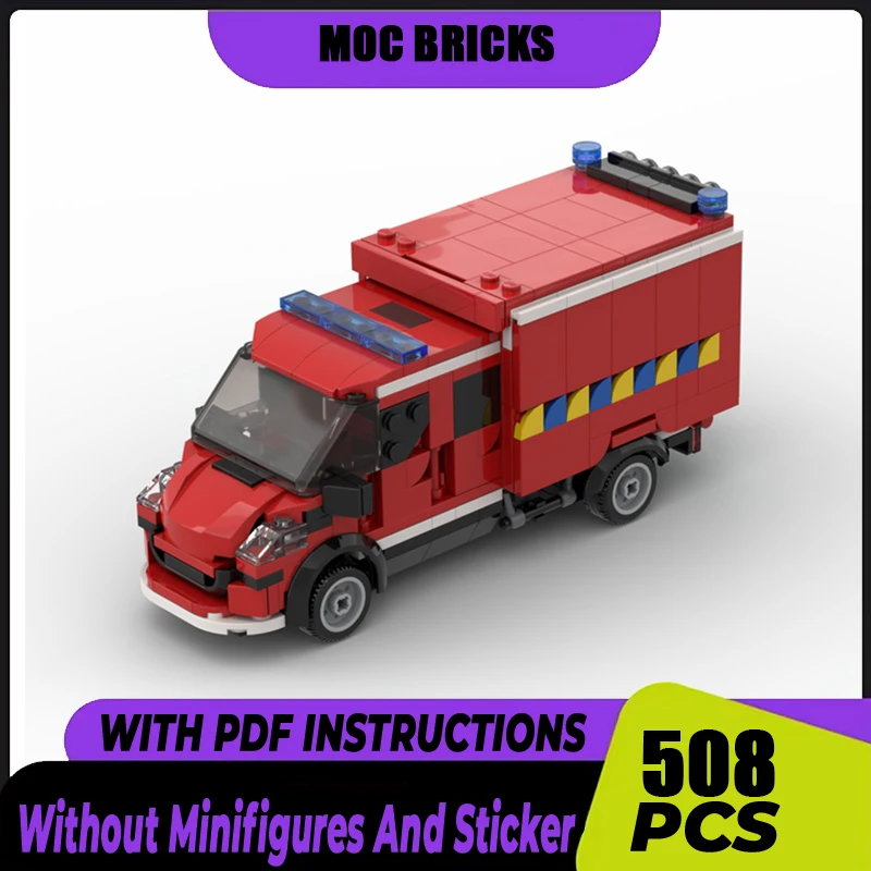 

Moc Building Blocks Car Series Belgian Fire Truck Tools Equipment Model Technology Brick Brand-name Vehicle DIY Toy For s