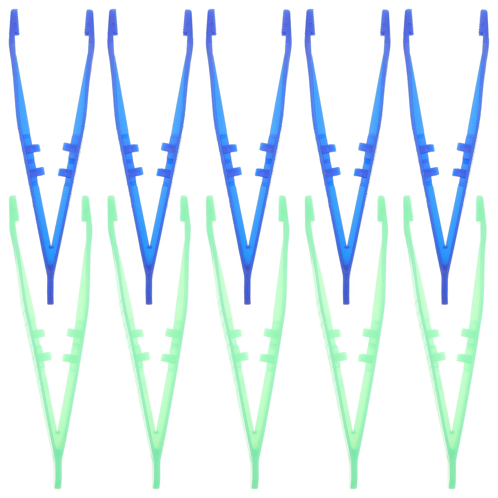 

10pcs Plastic Tweezers Random Color Beads Craft Tool For Diy Jewelry Making Fine Handling Small Components Arts Crafts Kit