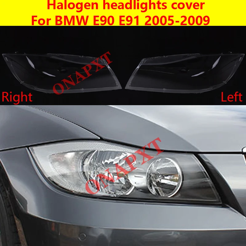 

Для BMW 3 серии E90 E91 передние Автомобильные галогенные фары абажур крышка автомобильной фары 2005-2009