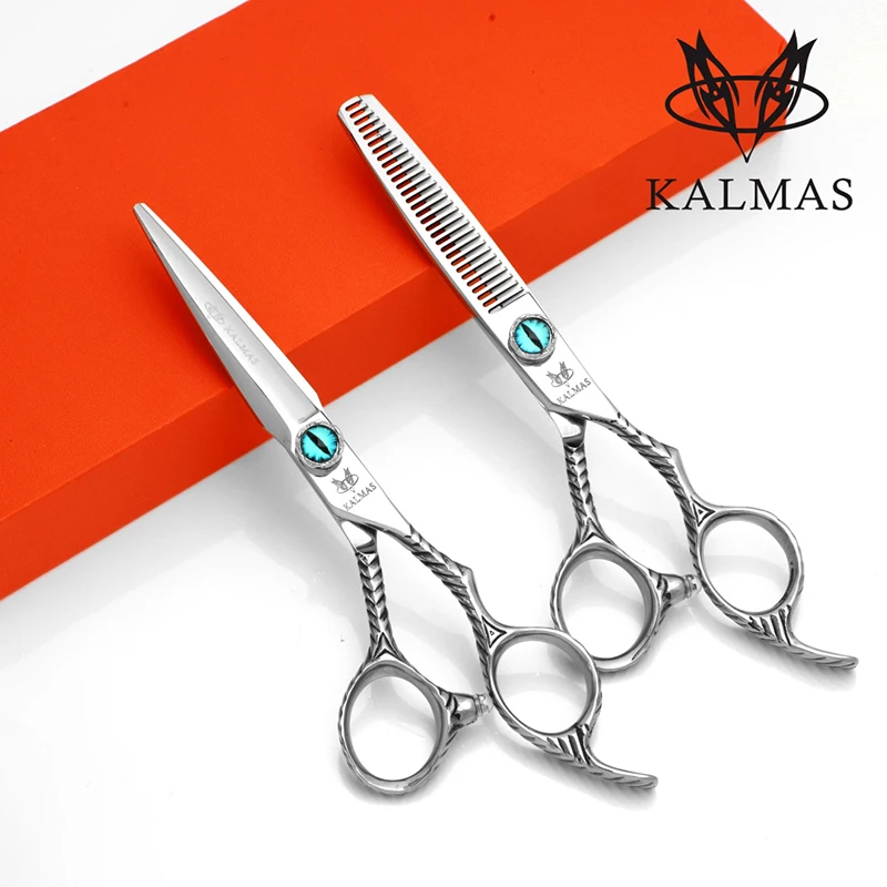 

KALMAS barber Scissors professional hairdressing scissors 6.0inch VG10 material Hair cutting machine Hair cutting scissors