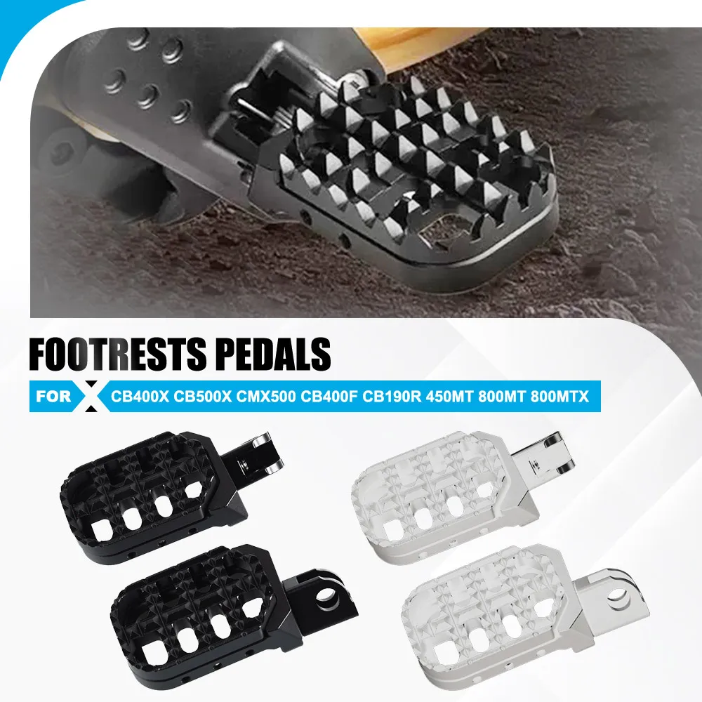 Footpegs For Honda CB400X CB500X CMX500 CB400F CB190R 450MT 800MT 800MTX Foot rest Motorcycle Foot Pegs Rests Pedal Footrests