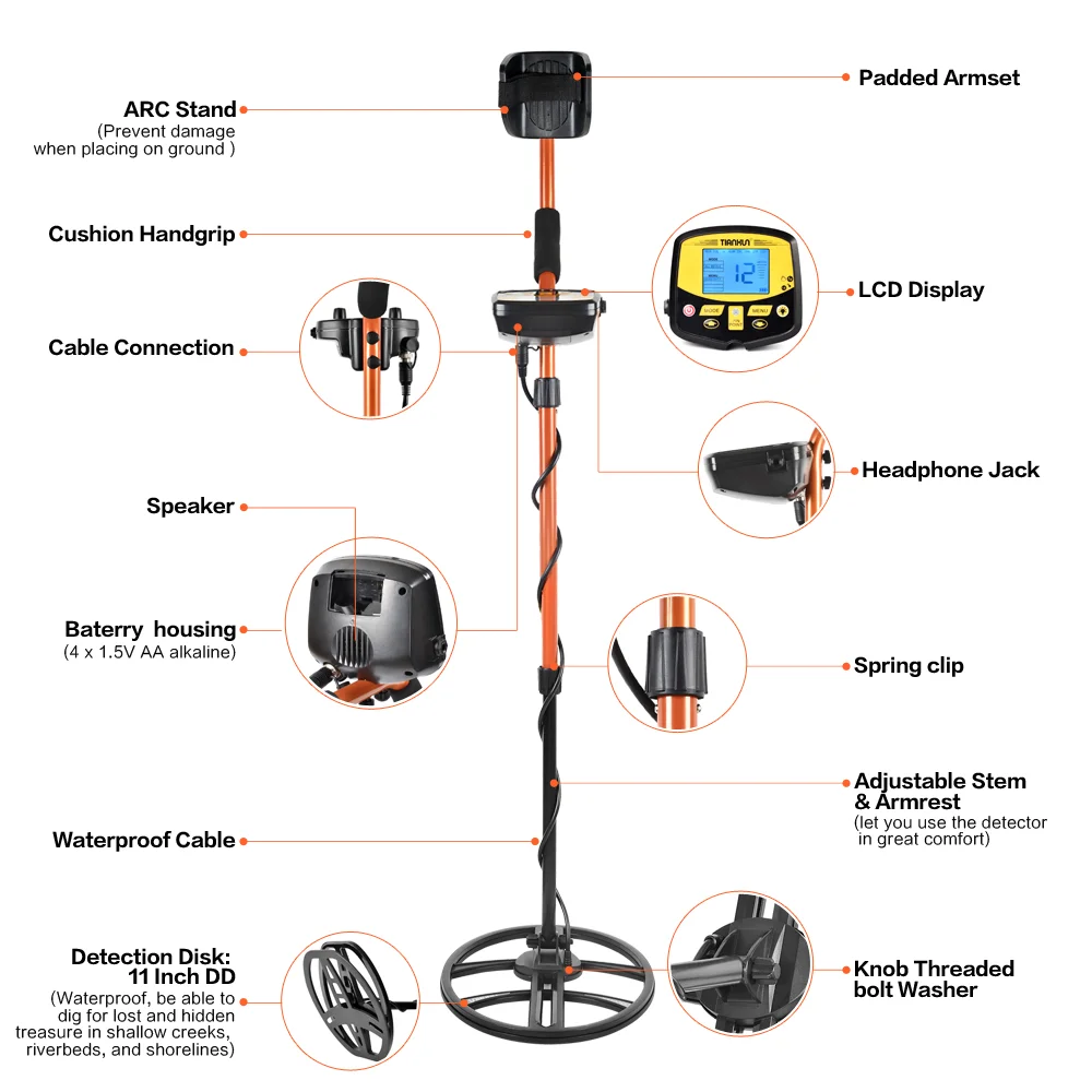 Industrial Metal Detectors TX-950 Discover Pro Gold Professional Underground Gold Ditector Metal Detector For Treasure Hunting
