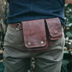 Riñonera Retro Para hombre y mujer, bolsos medievales para pierna y muslo, cinturón ajustable de cuero para cadera, accesorios para viajes al aire libre