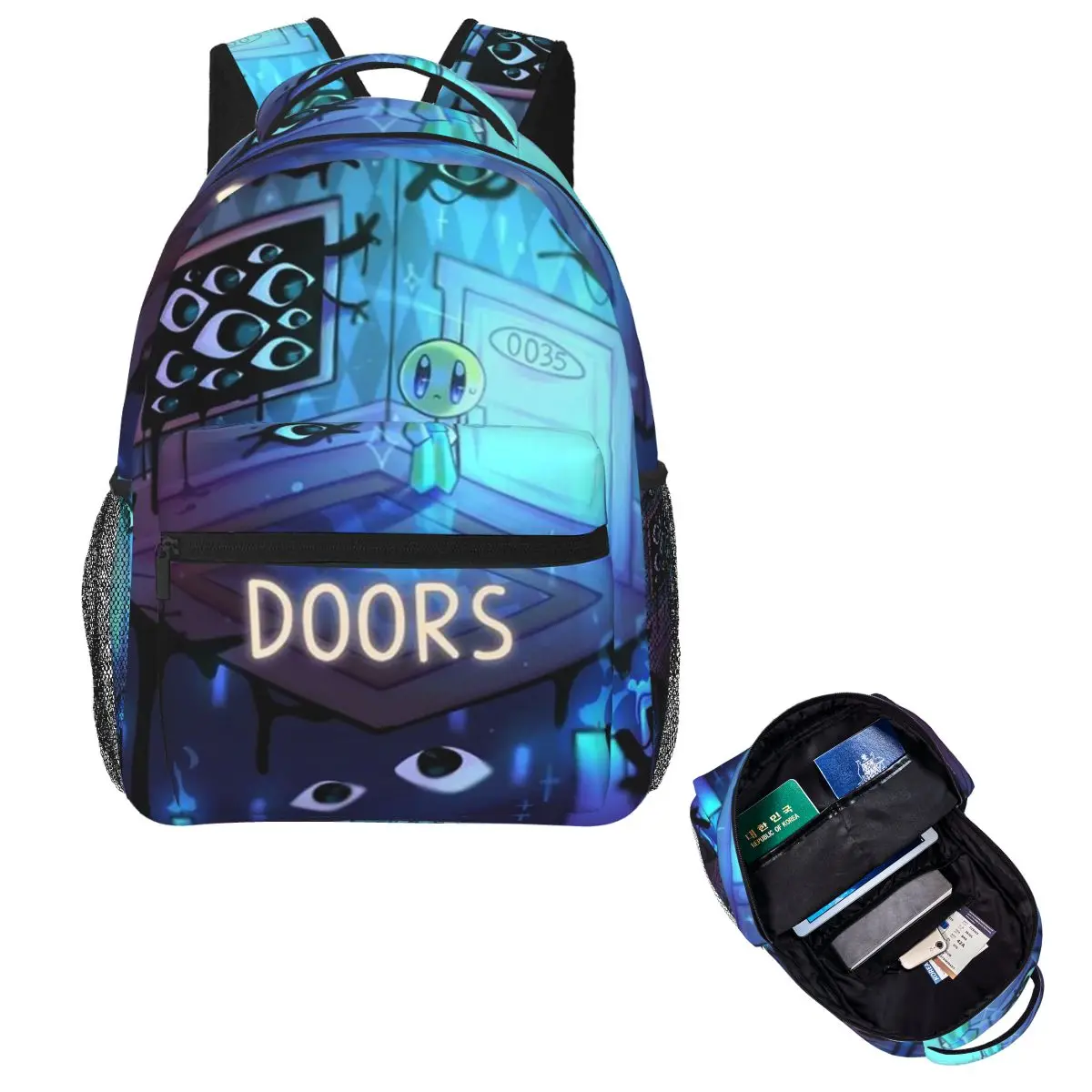 

Doors Roblox Doors Student Backpack School Bag Hiking Travel Daypack for Men Women Fashion Bookbag Shoulder Bags