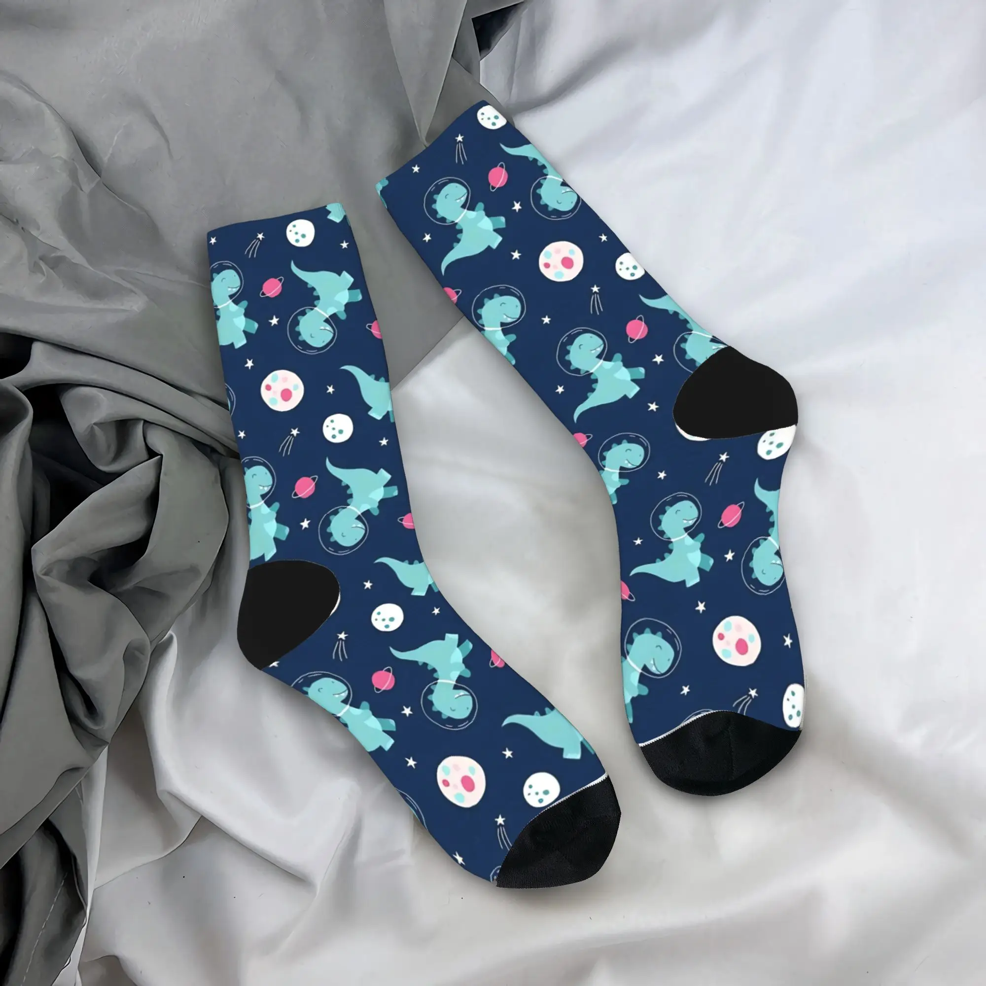 

Space Astronaut Dinosaur Socks Design Stockings Non Slip Men's Socks High Quality Spring Harajuku Cycling Socks