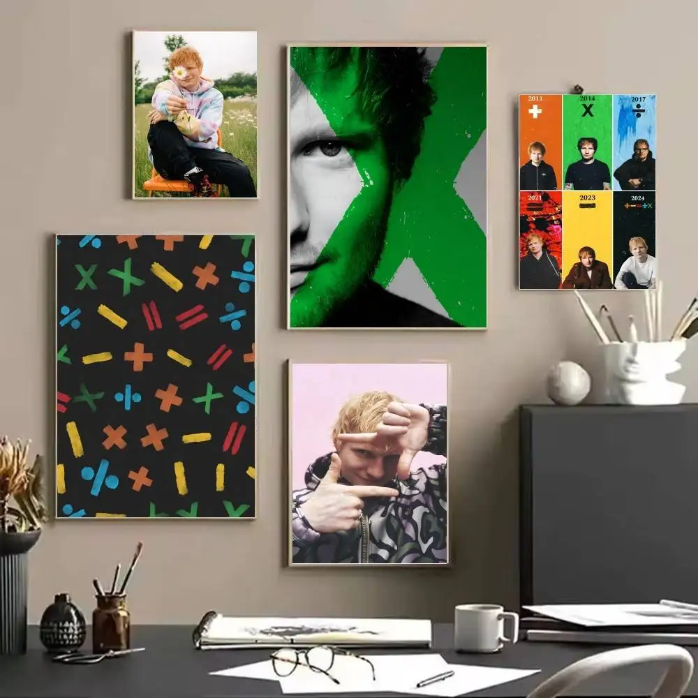 Singer E-Ed Sheeran Poster And Prints Wall Art Pictures For Modern Bedroom Game Room Home Decor