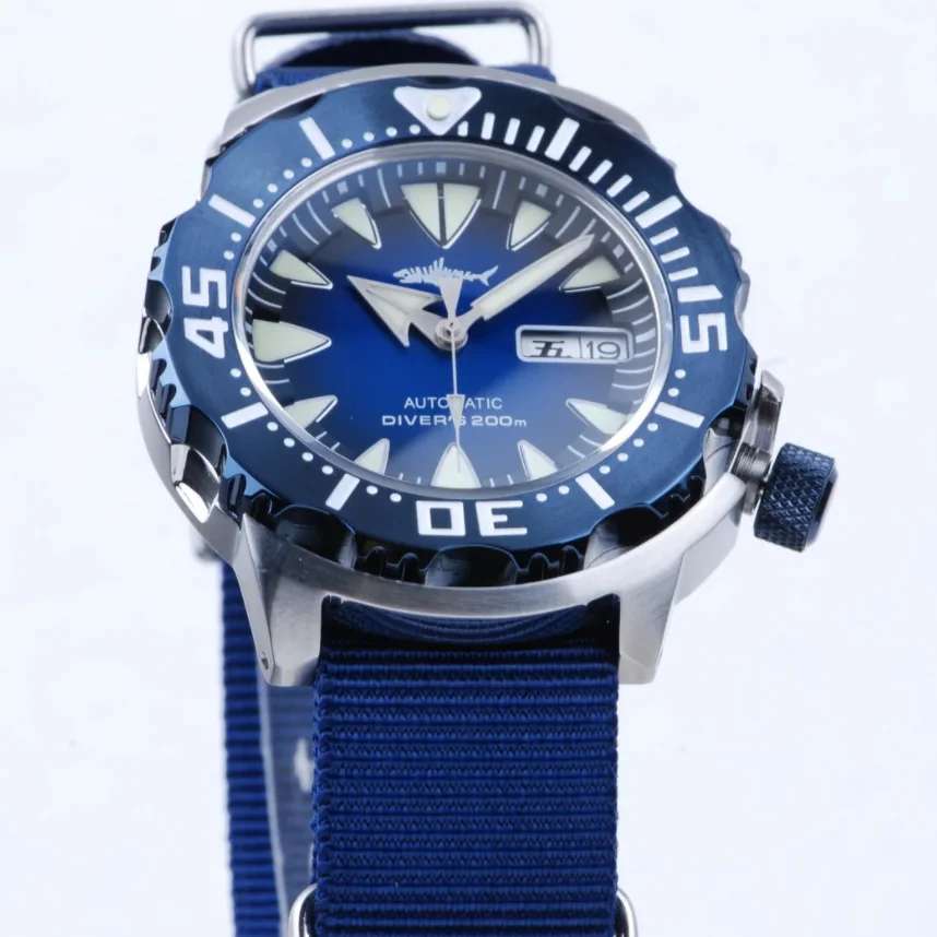 Heimdallr Men Diver Watch 45.3mm Automatic Mechanical Wristwatch 20Bar Waterproof C3 Luminous Sport Sapphire Mirror NH35