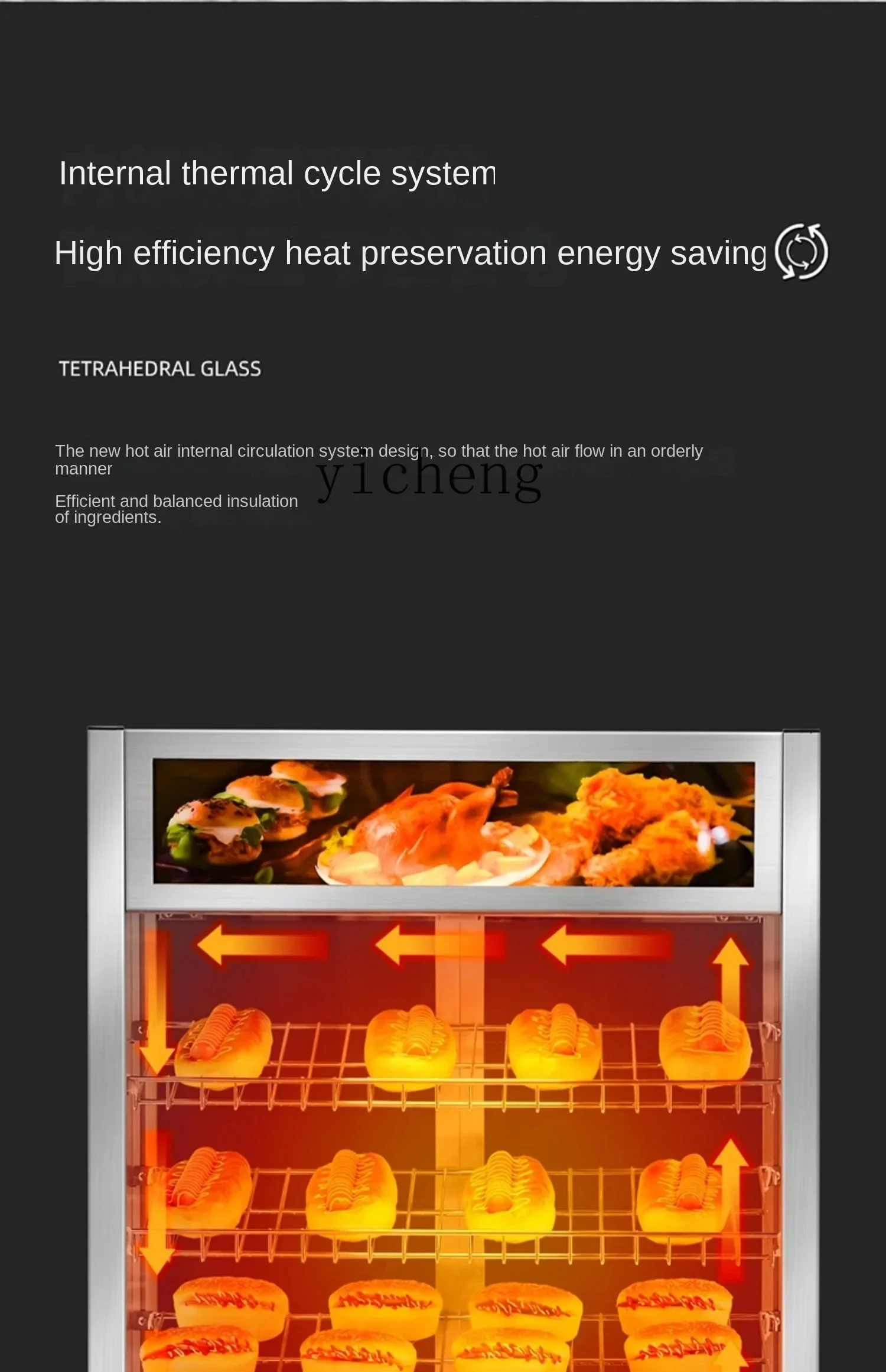 Thermal Insulation Display Cabinet Commercial Heating Egg Tart Constant Temperature Thermal Insulation Display Cabinet