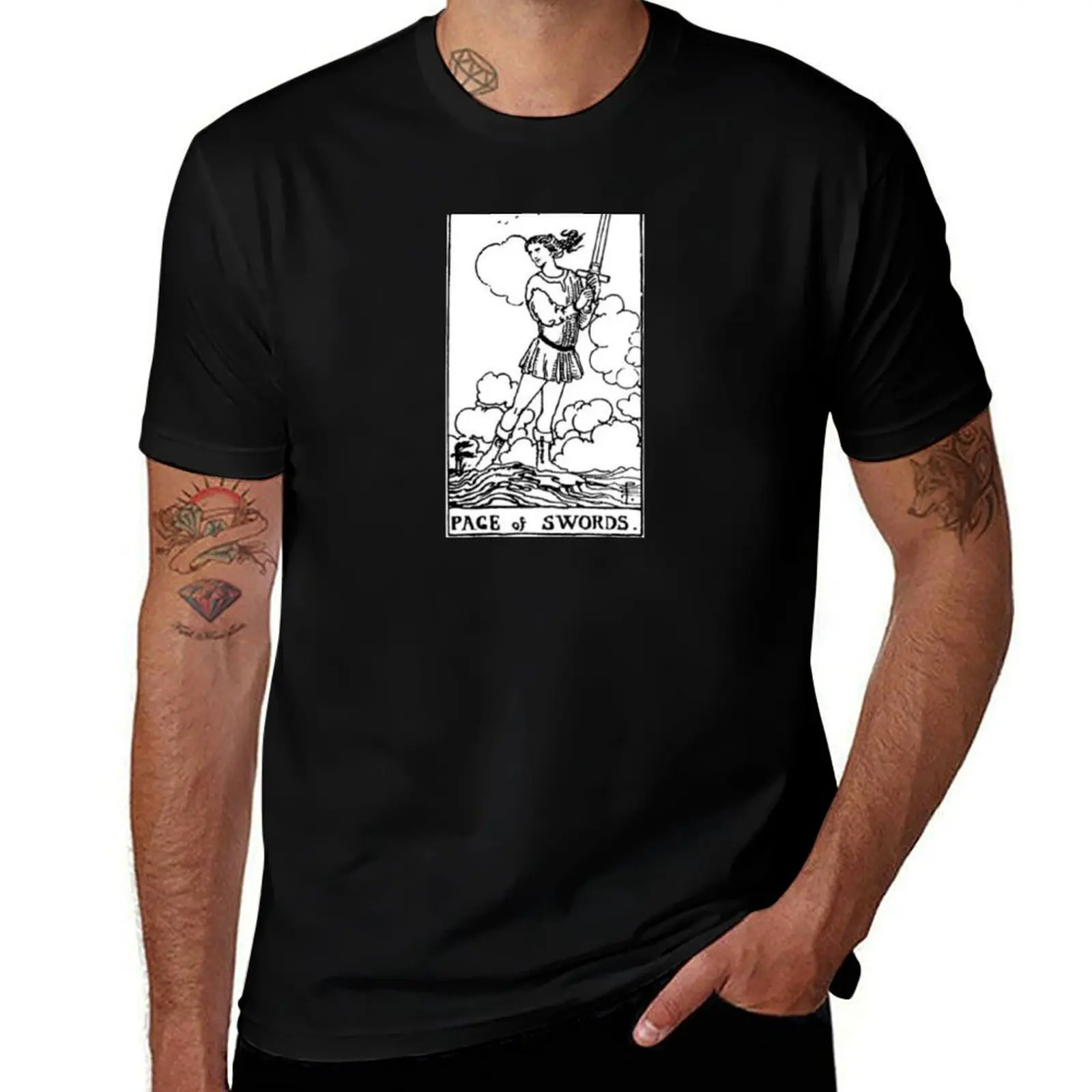 

Page of Swords T-Shirt graphic shirts blue archive essential t shirt mens vintage t shirts