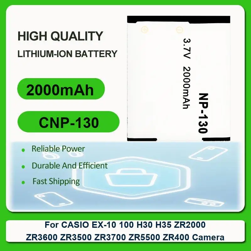 Battery For CASIO EX-ZR10 ZR15 ZR20 ZR50 ZR55 ZR60 Z2000 Z2300 Z3000 Camera Exilim EX-S300 EX-ZS15 EX-Z680 EX-TZ20 HDV-CP310