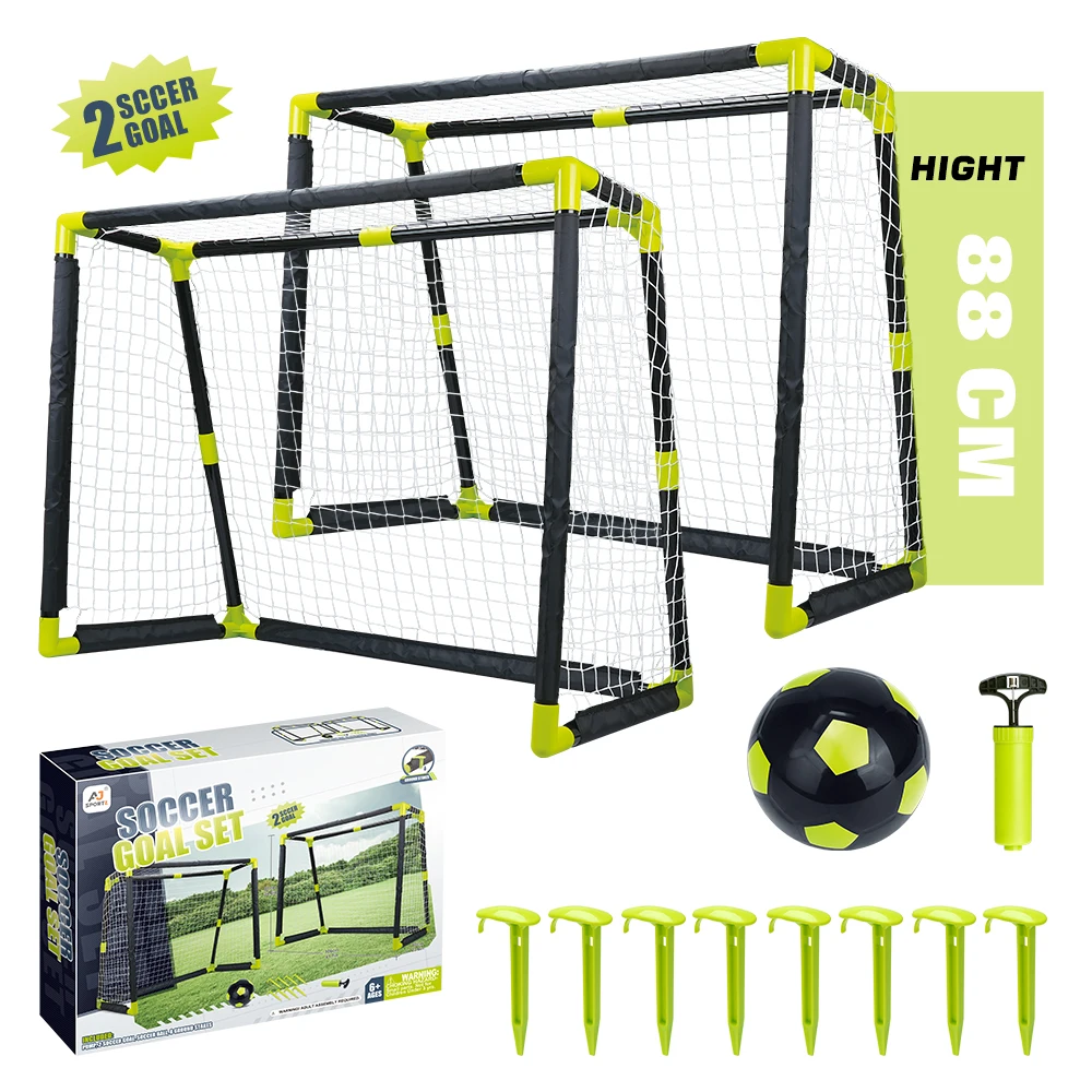 Rete da calcio da 88 cm 2 per sport in giardino 2 Porta da calcio per bambini e adulti per allenamento Giocattoli sportivi per bambini 2025
