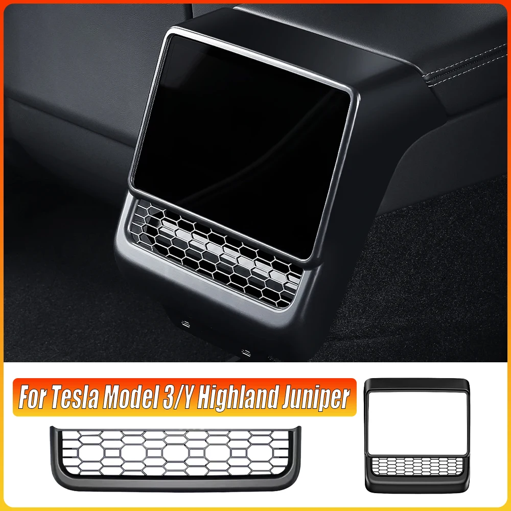 

Rear Center Console Air Outlet Cover for Tesla Model 3/Y Highland Juniper Vent Outlet Dust Cover Car Styling Accessories