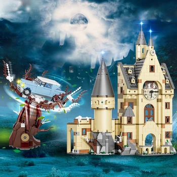 JQ20002 크리 에이 티브 전문가 매직 아카데미 벨 타워 1305pcs 미니 벽돌 모델 해리 빌딩 블록 장난감 크리스마스 선물