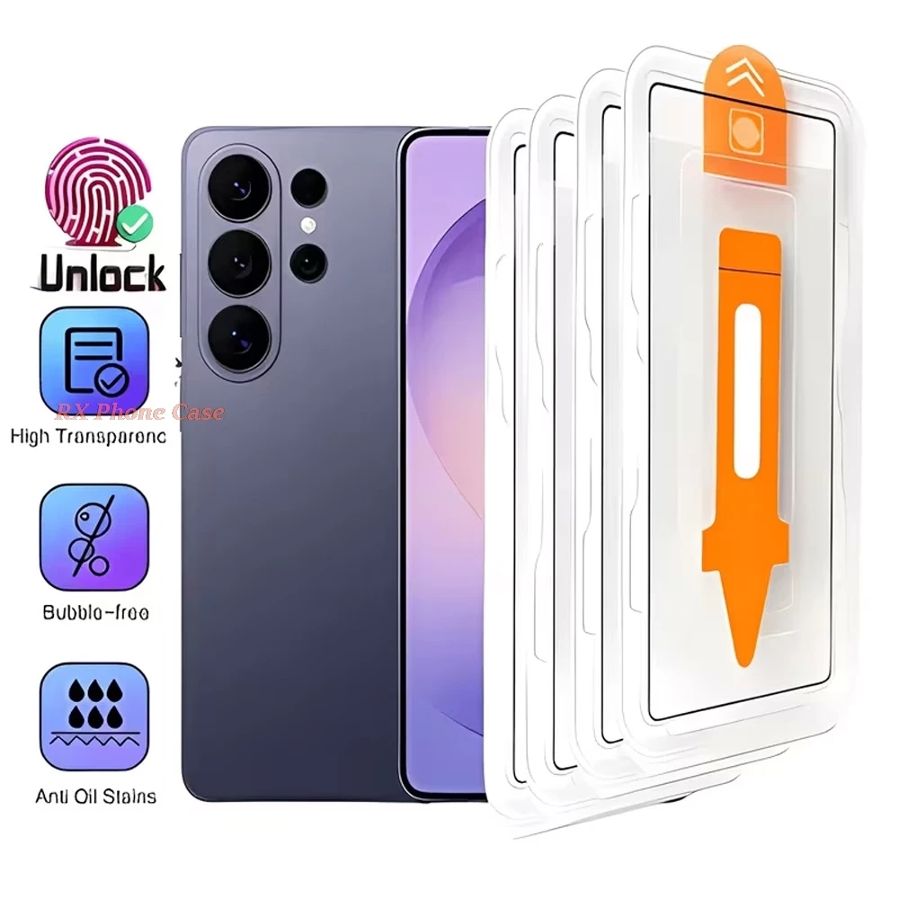 4Pcs HD Screen Protectors For Samsung S26 Ultra S26 A56 A55 A36 S25 Ultra S24 S25 Edge S22 S23 A26 A57 5g Dust Free Easy Install