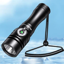 Wurkkos DL02 Professional Diving Flashlight 3000LM Work Light 21700 Battery Lamp Underwater Lantern with Rotary Magnetic Switch