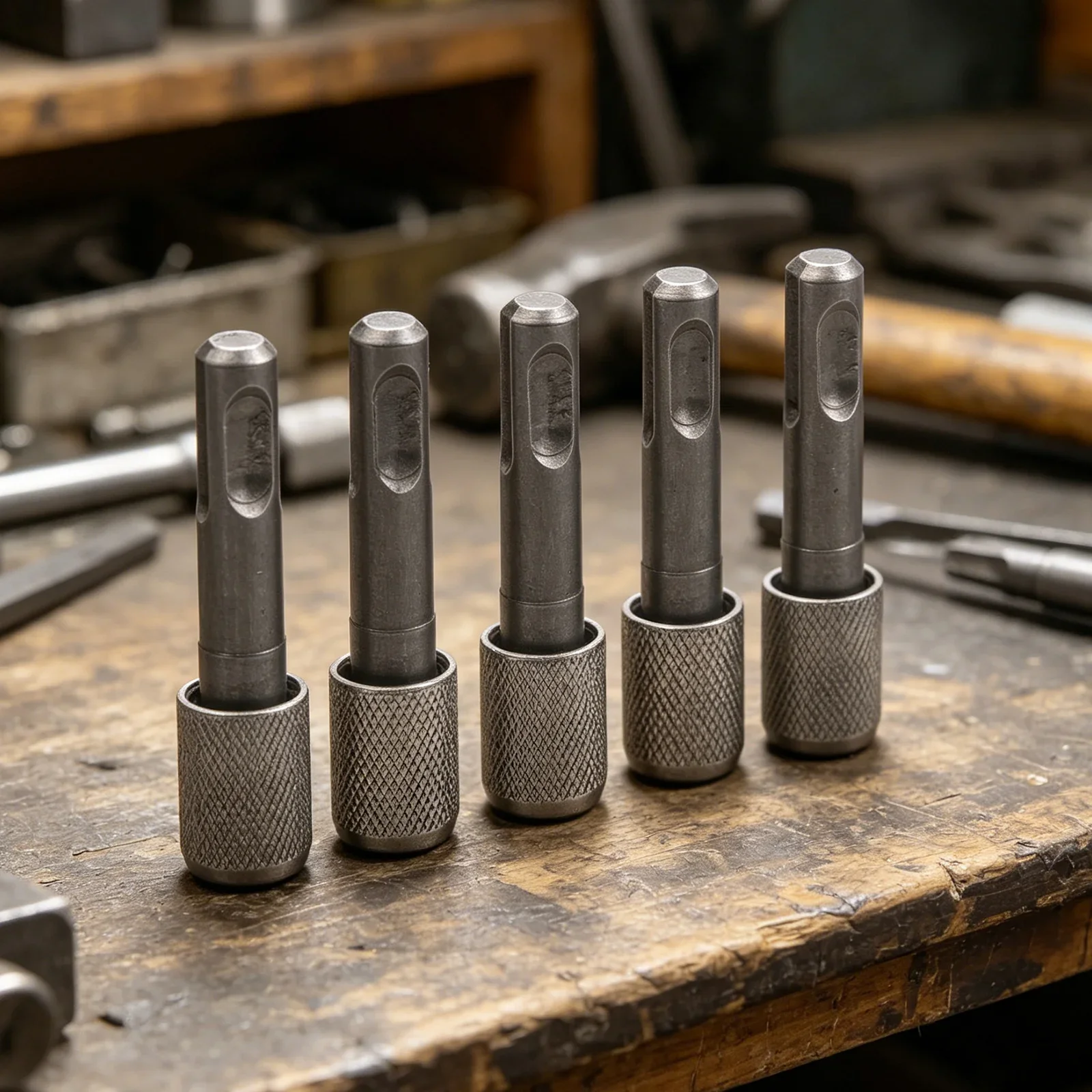 5 Pieces Hammer Drill Adapter Set Round To Hex Shank Rods Compatible With Most Rotary Hammers And Screwdrivers