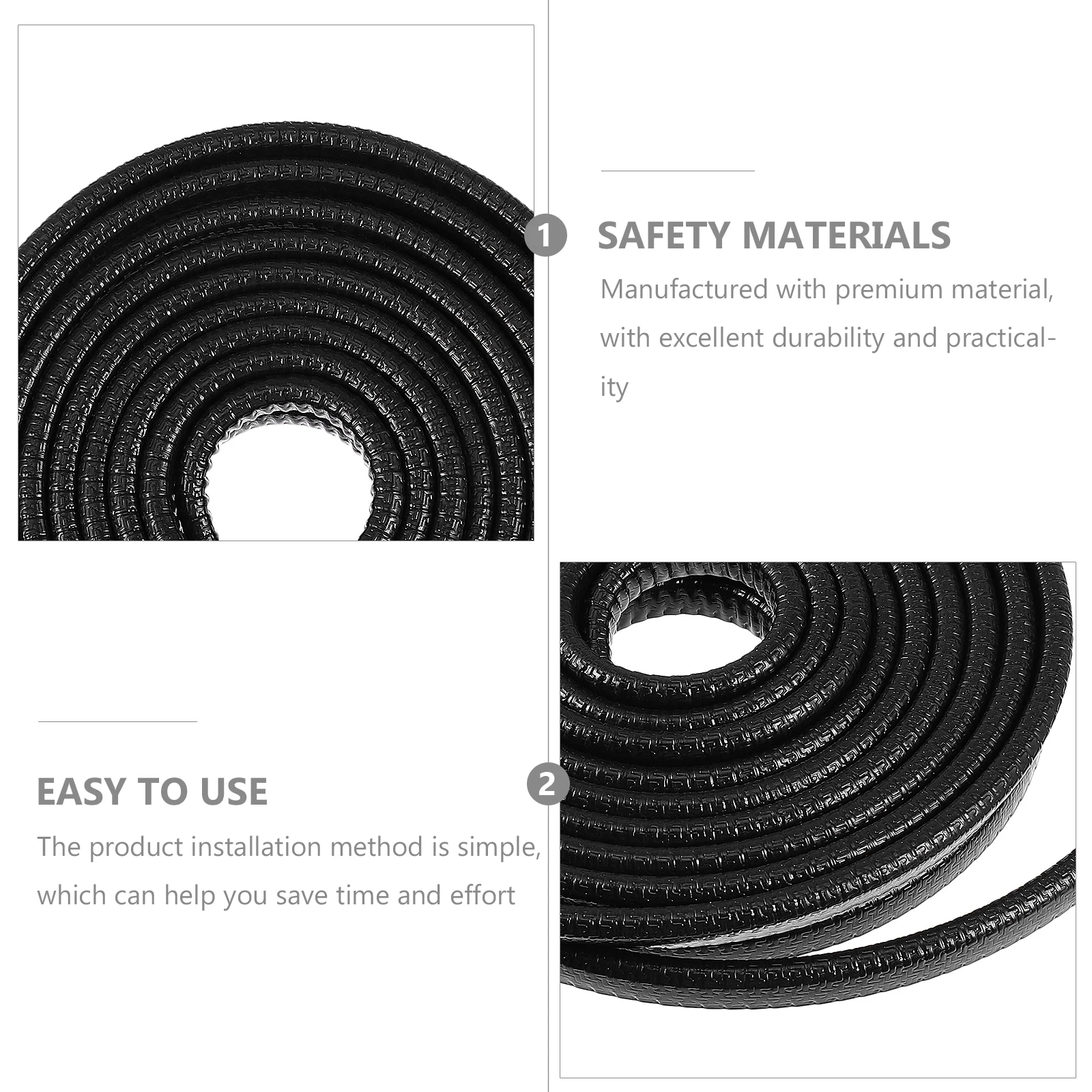 

Car Anti Collision Strip Durable Stylish Protect Door Edging Sealing Rubber Steel Easy Installation Save Time Effort Vehicle