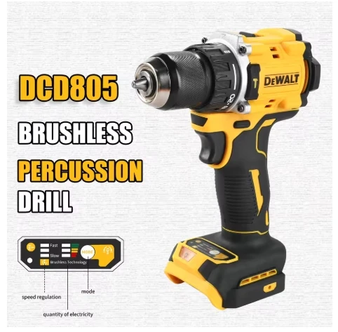 

DEWALT DCD805 20V outils électriques perceuse à percussion sans brosse tournevis électrique sans fil perceuse à main multifoncti