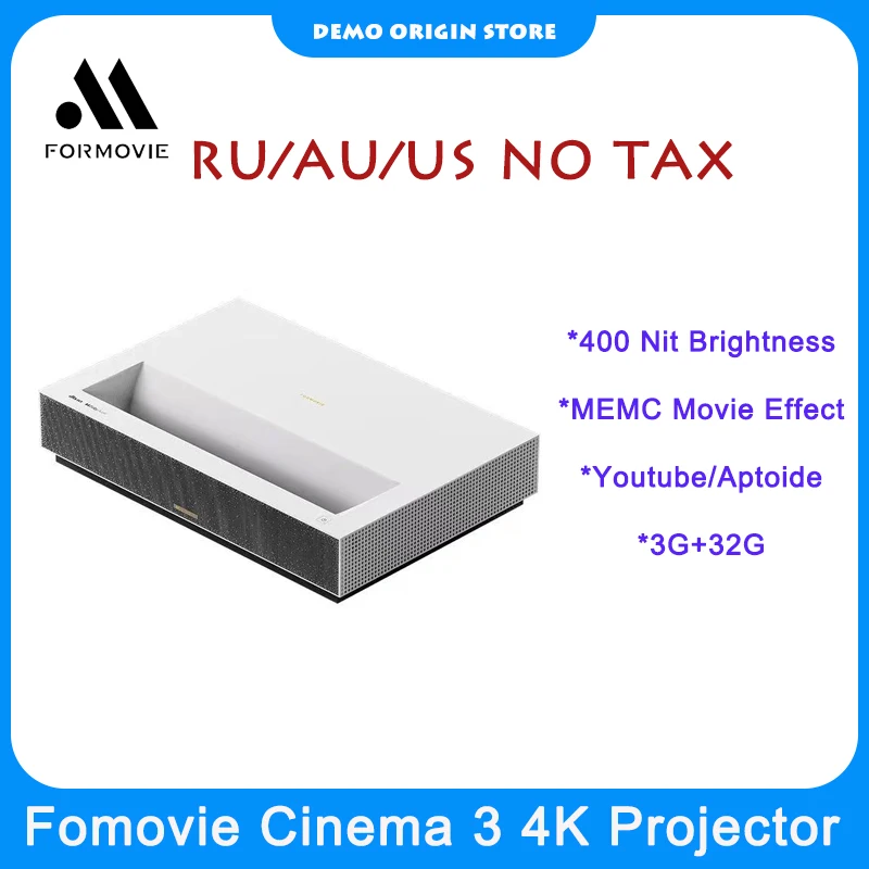 Formovie C3 4K Ultra Short Throw Laser Projector UST 400nit MEMC Projector Fengmi Cinema 3 ALPD Beamer For Home Theater