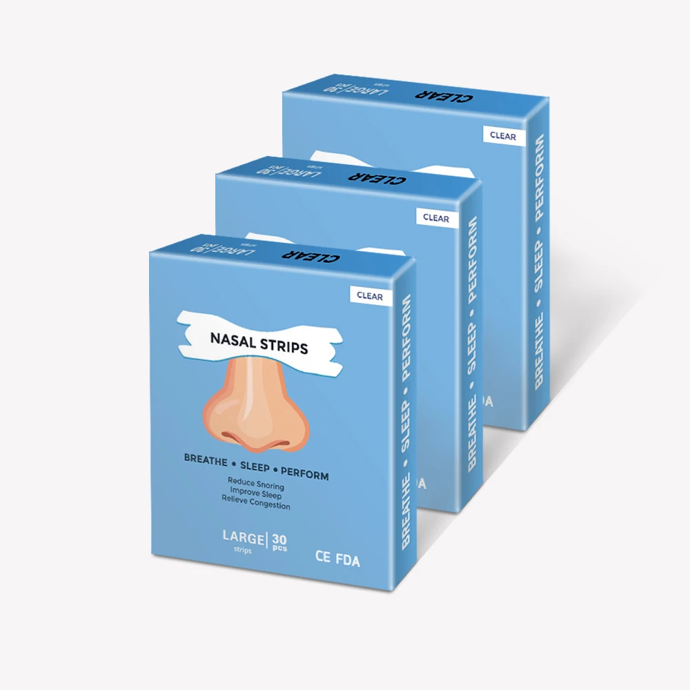30pcs/Box Transparent Nasal Strips Better Breath Anti Snore Patch Reduce Snoring Anti-snoring Aid Snoring-prevention