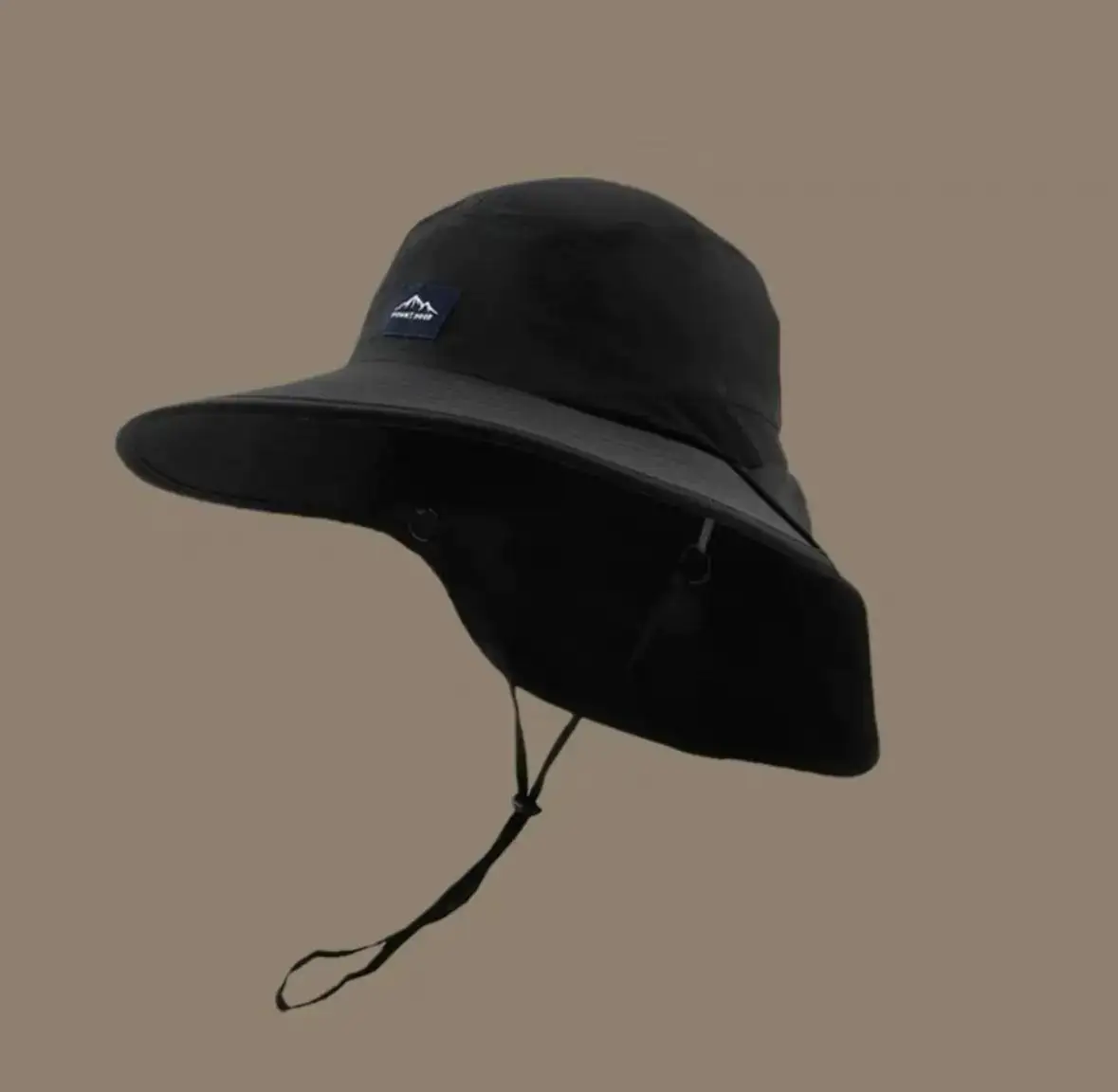 UPF50+ Wide Brim Bucket Hat with Neck Flap Windproof Breathable Sun Cap for Fishing Hiking Men Women