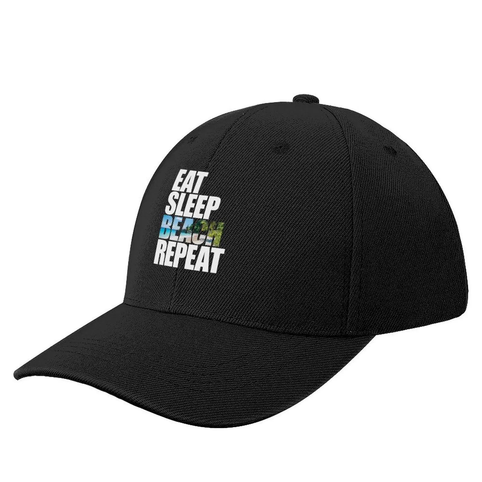 

Eat Sleep Beach Repeat Baseball Cap Anime Hat Trucker Hat Luxury Brand Beach Outing Men's Hats Women's