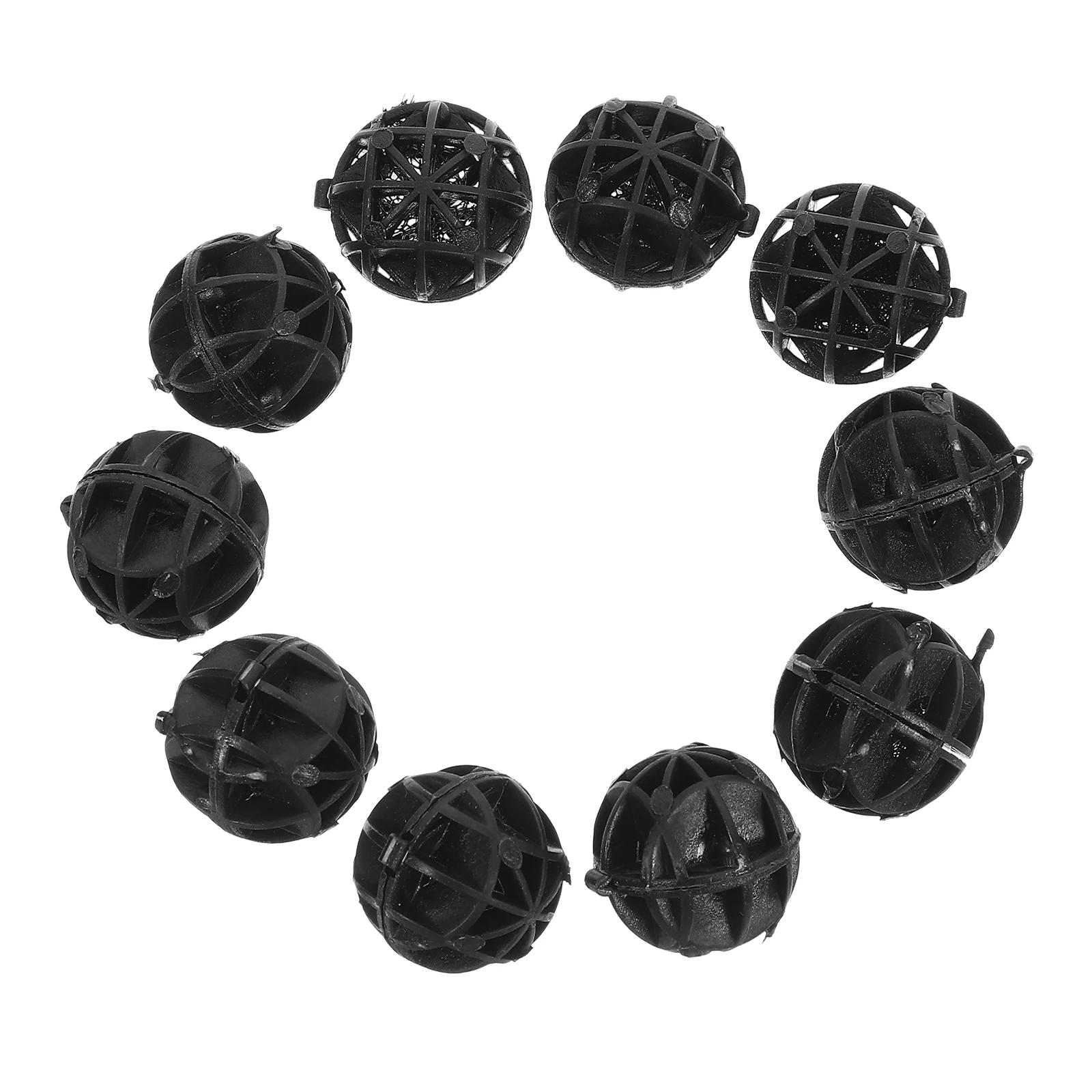 

40pcs Bio Balls With Cotton Filter Media Compact Round Aquarium Filter For Fish Tank Pond Purification Reusable Pvc Filtration