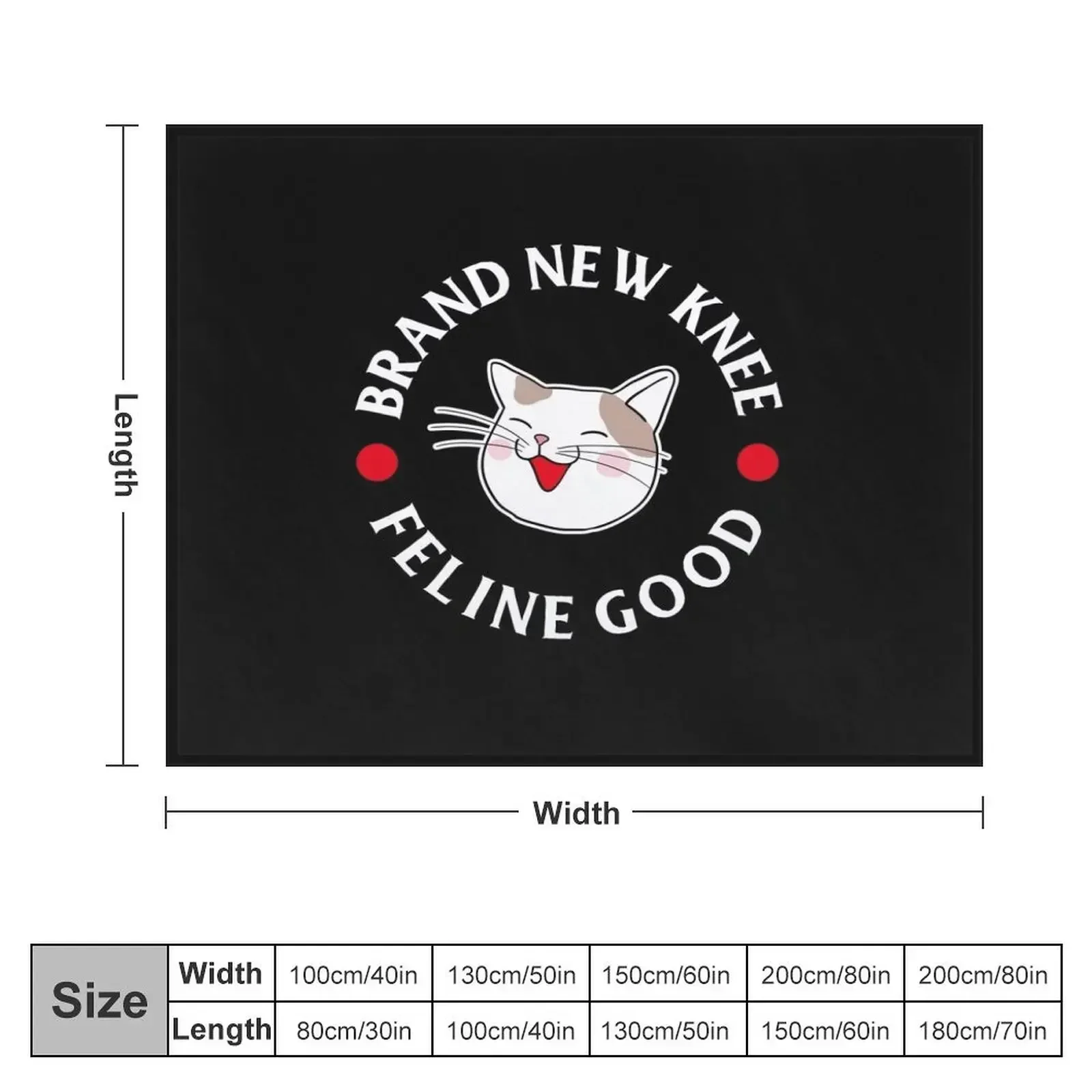 Knee Replacement Surgery Cat Owner Gift Throw Blanket Thermal Sofa Throw Fashion Sofas Blankets