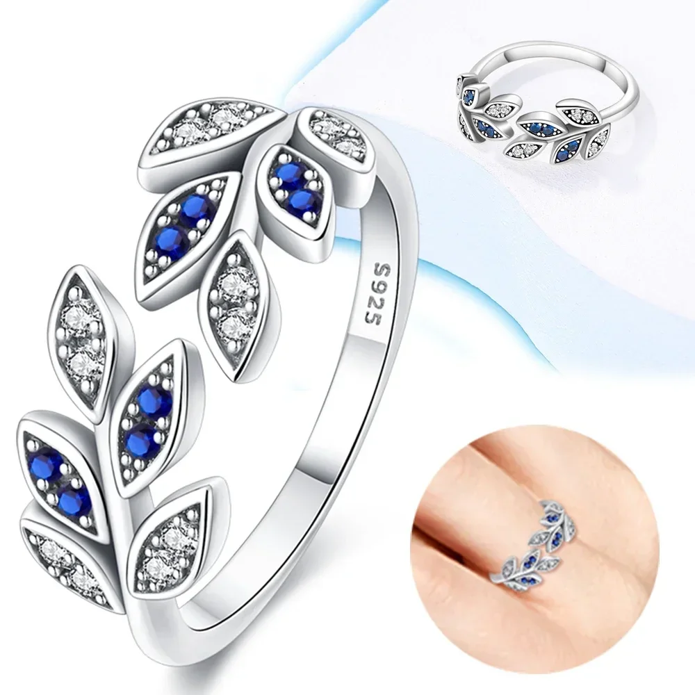 925 Sterling Silver Rings Stackable Colored Zircon Sun Moon Star Center for Women Original Silver 925 Wedding Ring Jewelry Gift