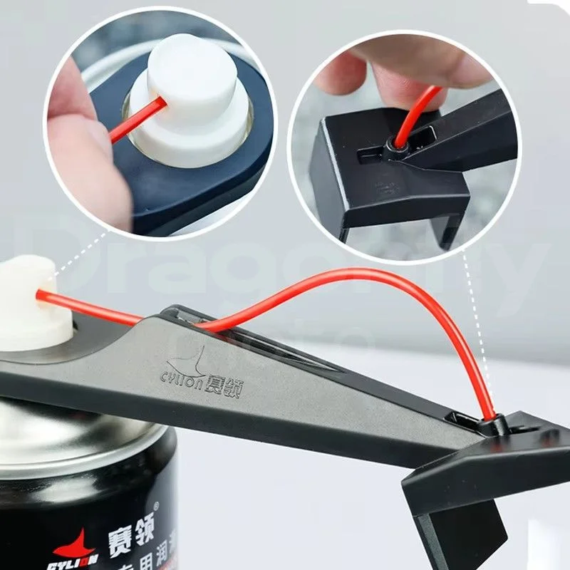 Motorcycle Chain Oiler Spray Gear Lubricant Straw Holder Positioner Applicator for Motorcycle Maintenance Tool Motor Tool